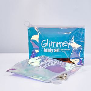 Jewelry <b>Bags</b> Cosmetic PVC Zip Lock <b>Bags</b> <b>Plastic</b> Holographic Zipper Pouch Zip Lock <b>Bags</b> for Earring Necklace Jewelry Packaging - Product Image 4