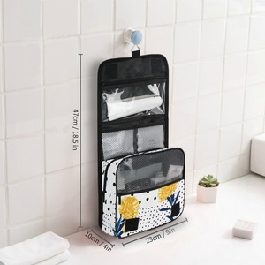 New Hot Sales Custom Flower Print Hanging Portable Storage <b>Toiletry</b> <b>Bag</b> Makeup Travel <b>Toiletry</b> <b>Bag</b> - Product Image 6