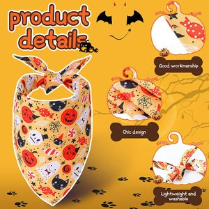 مناديل للكلاب بمناسبة الهالوين، وشاح كبير للكلاب الإناث والذكور، منديل للحيوانات الأليفة للعطلات، مناسب للكلاب الصغيرة والمتوسطة الحجم - Product Image 5