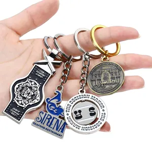 New Alloy Oil Drop Hanging Keychain Custom Logo Enamel Zinc Alloy Creative Fashion Keychain