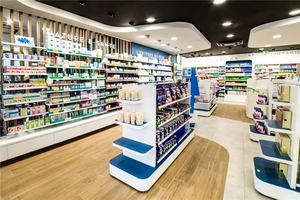 Legno eco-friendly farmacia bancone mobili piano in piedi negozio unità di visualizzazione su misura di dimensioni personalizzate in metallo cartone acrilico - Product Image 4