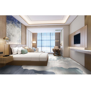 Alfombra Minimalista Azul y Gris con Diseño <span class=keywords><strong>de</strong></span> Tinta, Alfombra Oriental <span class=keywords><strong>de</strong></span> Pared <span class=keywords><strong>a</strong></span> Pared para Dormitorio <span class=keywords><strong>de</strong></span> Hotel - Product Image 1