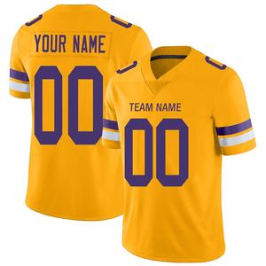 Maillot de football américain personnalisé Minnesota Vikings, col en V, séchage rapide, pour homme adulte, 360g, uniformes sublimés - Product Image 1