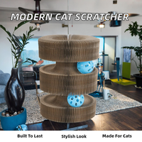 Planche à gratter pour chat en carton ondulé pliable moderne et durable avec musique et balançoire magique