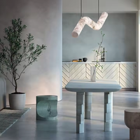 Lampe suspendue minimaliste en albâtre pour salon, lustre en plâtre pour salle à manger, luminaires suspendus décoratifs à LED réglables