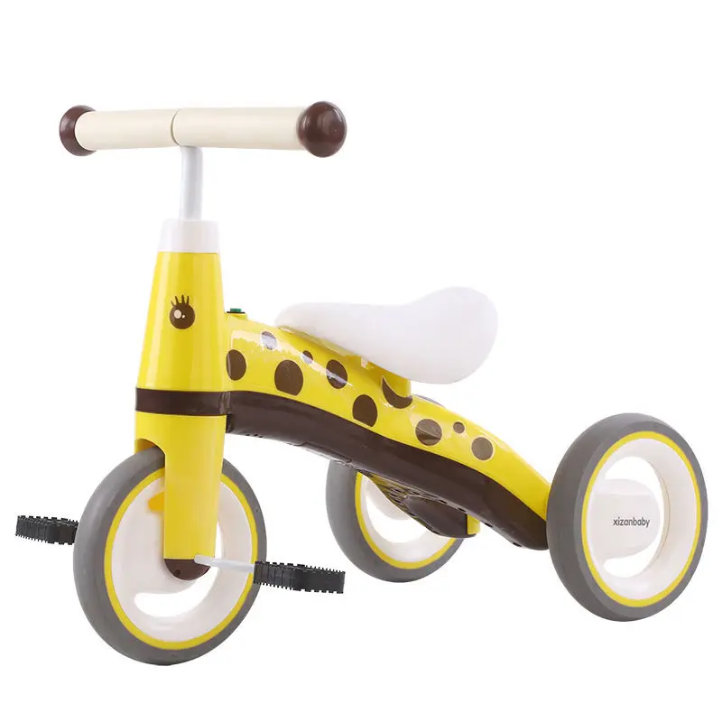 Pedal sepeda bayi, 3 roda anak sepeda roda tiga untuk anak-anak bayi 2 tahun anak-anak kecil plastik keseimbangan sepeda anak mobil geser