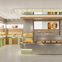 Open central toast Island vitrine réfrigérée pour gâteau en verre usine personnalisée one stop service