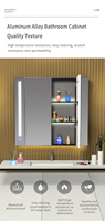 Kabinet Cermin Kamar Mandi Modern Aluminium dengan Desain Lampu Anti-Kabut Tahan Air untuk Penggunaan Hotel dan Rumah