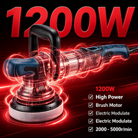 Polisseuse de voiture professionnelle à double action 1200W, 5 pouces, support à 9 trous, filetage 5/16-24, 110-240V 50/60Hz 2000-5000RPM