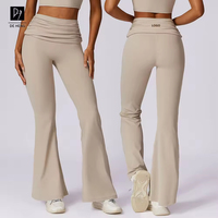 Pantalon évasé sur mesure grande taille pour tous les sports, leggings évasés pliables pour femmes, très extensibles et doux, pour le yoga, la course à pied et les activités sportives