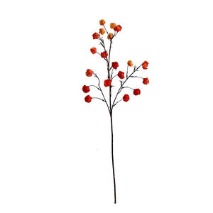 Fleurs artificielles en soie orange, branche unique, haute simulation, décoration du Nouvel An chinois - Product Image 5