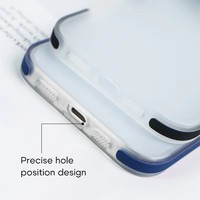 Compatible avec la recharge sans fil, coque de téléphone portable transparente en TPU+PC mate, antichoc, design luxueux avec anneau magnétique