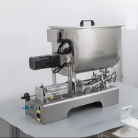 Machine de remplissage semi-automatique de beurre de cacahuète LK-GTGZ100U avec trémie de mélange en U et agitateur