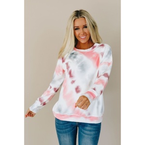 TD magico maglione girocollo da donna traspirante Tie Dye stampa alla moda colletto con fiocco Casual stile invernale a righe lunghe in maglia anteriore