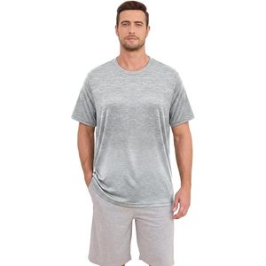 Men <b>Sleep</b> <b>T</b>-<b>Shirt</b> Short Sleeve 100% Cotton Soft Breathable Relaxed Fit for Sleeping and Lounging - Product Image 1