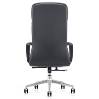 Chaise pivotante moderne, ergonomique, réglable en hauteur, en cuir de luxe pour le bureau.