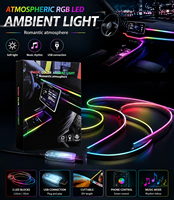Bande LED RGB à défilement de couleurs 12V USB 5W, éclairage d'ambiance décoratif pour voiture, nouvelle lumière d'ambiance intérieure pour tableau de bord central