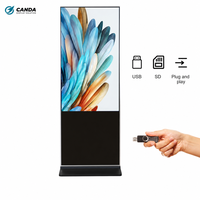 Affichage publicitaire interactif sur pied, écran LCD numérique Android, signalétique numérique et écrans d'affichage
