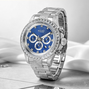 Reloj Cronógrafo de Lujo con Bisel Esmerilado para Hombre, Movimiento Automático Seagull 1854, Cristal de Zafiro, Acero Inoxidable - Product Image 4