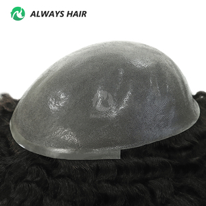 Perruque <span class=keywords><strong>Afro</strong></span> Bouclée 4 mm 6 mm 8 mm 10 mm 12 mm 0.12-0.14 mm en Cheveux Humains Indiens Véritables pour Hommes Noirs - Product Image 3
