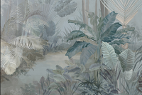 Papier peint mural 3D aux motifs de la forêt tropicale d'Asie du Sud-Est pour la décoration de la maison