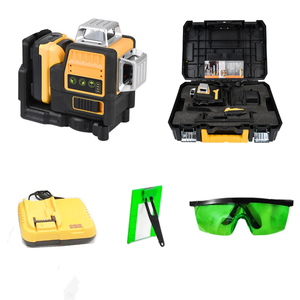 Niveau laser vert sans fil 4D à 12 lignes, auto-nivelant, précision 2,5 mm, portée 30 mètres, avec 1 ou 2 batteries, direct usine, pour bricolage - Product Image 3