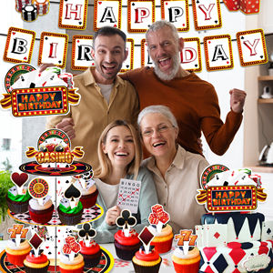 Las Vegas Party Paper Cake Stand 3 Tier Cupcake Stand Dessert Tower pour Enfants Anniversaire <span class=keywords><strong>Casino</strong></span> Party Supplies - Product Image 2