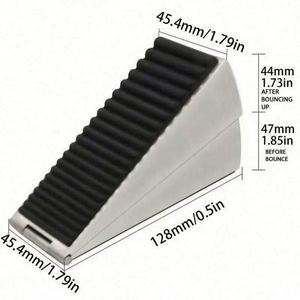 Heavy Duty <b>Spring</b>-Loaded Stainless Steel Door Stopper-Adjustable <b>Decorative</b> Door Stop Wedge for Bottom Door Tall Draft Blocker - Product Image 4