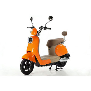 Scooter Eléctrico Retro Color Crema con Ruedas de 14 Pulgadas y Motor en el Buje Trasero, Bicicleta Eléctrica Urbana para Adultos - Product Image 6