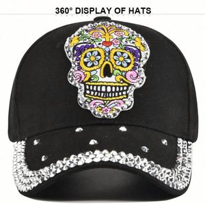 <b>Women</b> Men Curve Brim Denim Baseball <b>Caps</b> Snapback <b>Cap</b> Wholesale Bling Baseball <b>Caps</b> With Rhinestone - Product Image 3