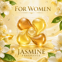 Lessives en dosettes Lavender Bloom Premium pour femmes – Perles de lessive au parfum longue durée, protection des couleurs et technologie de soin adoucissant