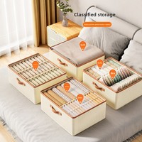 Boîte de rangement classique pour vêtements, compartiments extra-larges, rectangle, organisateur de garde-robe multifonctionnel, boîte de rangement de type tiroir pour la maison