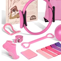 Kit d'entraînement Yoga et Pilates : Poids de cheville en PVC, Anneau de Pilates, Ballons d'exercice – Idéal pour la maison et le fitness en toutes saisons