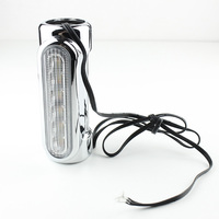 Chrome/ Black Motorcycle Highway Bar Switchback Luz de señal de giro LED ámbar blanco para barras de choque para modelos Harley Touring