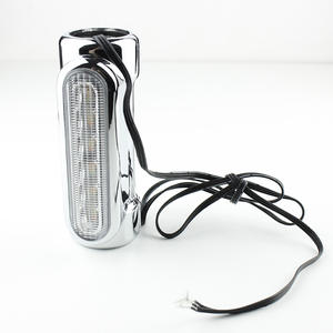 Chrome/Noir Moto Autoroute Bar Switchback Clignotant Blanc Ambre LED Pour Crash Bars pour <span class=keywords><strong>Harley</strong></span> Touring Modèles - Product Image 2