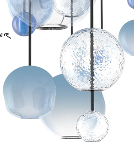 Nouveau design décoration intérieure hall d'hôtel projet personnalisé Led lustre moderne abat-jour en <span class=keywords><strong>verre</strong></span> 80 grande suspension en <span class=keywords><strong>verre</strong></span> 100 - Product Image 1