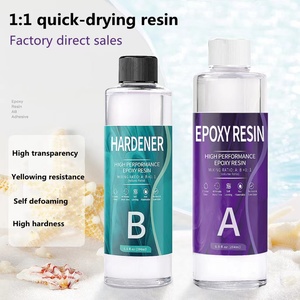 Crystal <b>Clear</b> Fast Curing Epoxy Resin AB Glue High Transparent Casting Resin For DIY Craft River <b>Table</b> Jewelry Making - Product Image 5