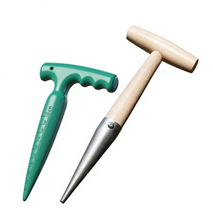Aluminum Alloy T-shaped Hole-Making Seeder Precision Planter Wood Plastic Handles <b>for</b> Vegetable Planting Home Gardening <b>Tool</b> - Product Image 1