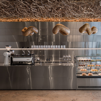 Vitrine d'exposition LED personnalisée et écologique pour boulangerie-pâtisserie, finition de haute qualité, solution complète pour boulangerie