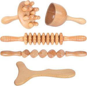 Outils de Massage de thérapie Yukmin Drainage lymphatique outils corporels en bois pour le soulagement de la douleur musculaire mise en forme du contour du corps Anti-Cellulite - Product Image 1