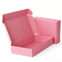 Boîte à gâteau en carton ondulé rose réutilisable et écologique, production rapide, emballage imprimé de haute qualité pour la vente en gros et au détail