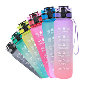 Nuovo stile sport due colori gradiente <span class=keywords><strong>palestra</strong></span> gallone bottiglia d'acqua con corda colorata facile da trasportare per l'arrampicata - Product Image 1