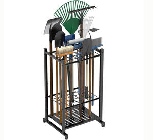 Long-Lasting Durability Steel 3-Layer <strong>Medium</strong> <strong>Duty</strong> Galvanized Tool <strong>Storage</strong> Rack Garage Workshop Organizer <strong>Shelf</strong> - Product Image 2