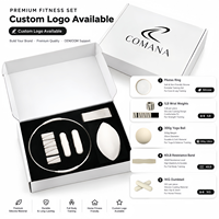 Ensemble d'emballage personnalisé avec logo, bracelet en silicone confortable, haltères de poignet, anneaux de musculation, ensemble de Pilates pour la maison, le yoga et la remise en forme