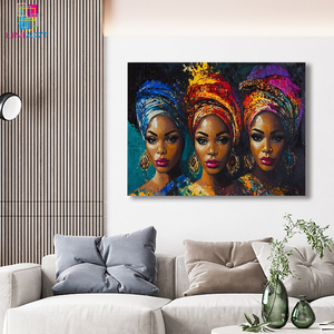 UNIART High End Quality Nubian <strong>Queen</strong> Canvas <strong>Art</strong> African Style Artwork with Frame Canvas Printing Wall <strong>Art</strong> for Home Decoration - Product Image 5