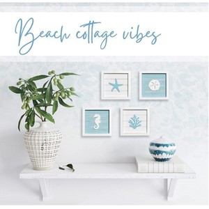 Ocean-themed wooden craft ornaments, retro and creative home decor, <b>summer</b> bathroom wall <b>decorations</b>, wooden ocean-themed - Product Image 1