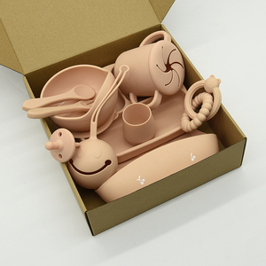 Suministros para la Alimentación Complementaria del Bebé, Plato con Ventosa, Babero, Taza, Cucharas, Artículos Esenciales para la Alimentación de Alimentos Sólidos, Juego de Alimentación de Silicona para Bebés en Fase Inicial - Product Image 3