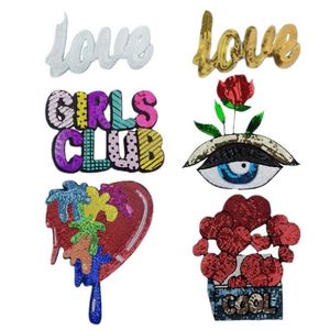 ลดราคาจากโรงงาน แพทช์ปักลายหัวใจขนาดใหญ่ น่ารัก สไตล์สาวหวาน ประดับเลื่อม รีดติดเสื้อยืด เสื้อฮู้ดดี้ - Product Image 1