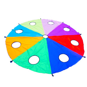 Diamètre 2M/3M/4M/5M/6M arc-<span class=keywords><strong>en</strong></span>-ciel pas cher enfants préscolaire jouer <span class=keywords><strong>Parachute</strong></span> avec 8 poignées pour <span class=keywords><strong>jeu</strong></span> de travail d'équipe - Product Image 4