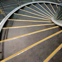 Profilé de nez de marche en aluminium PVC pour carrelage céramique, bande décorative moderne en métal, accessoires de revêtement de sol, directement de l'usine